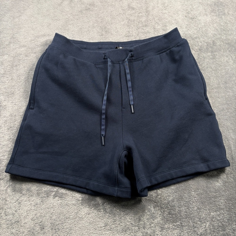 Lululemon Shorts Mens Large Blue Steady State Loungewear 5" Relaxed Fit Sweats